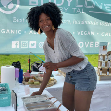 Local vendor selling organic and vegan products