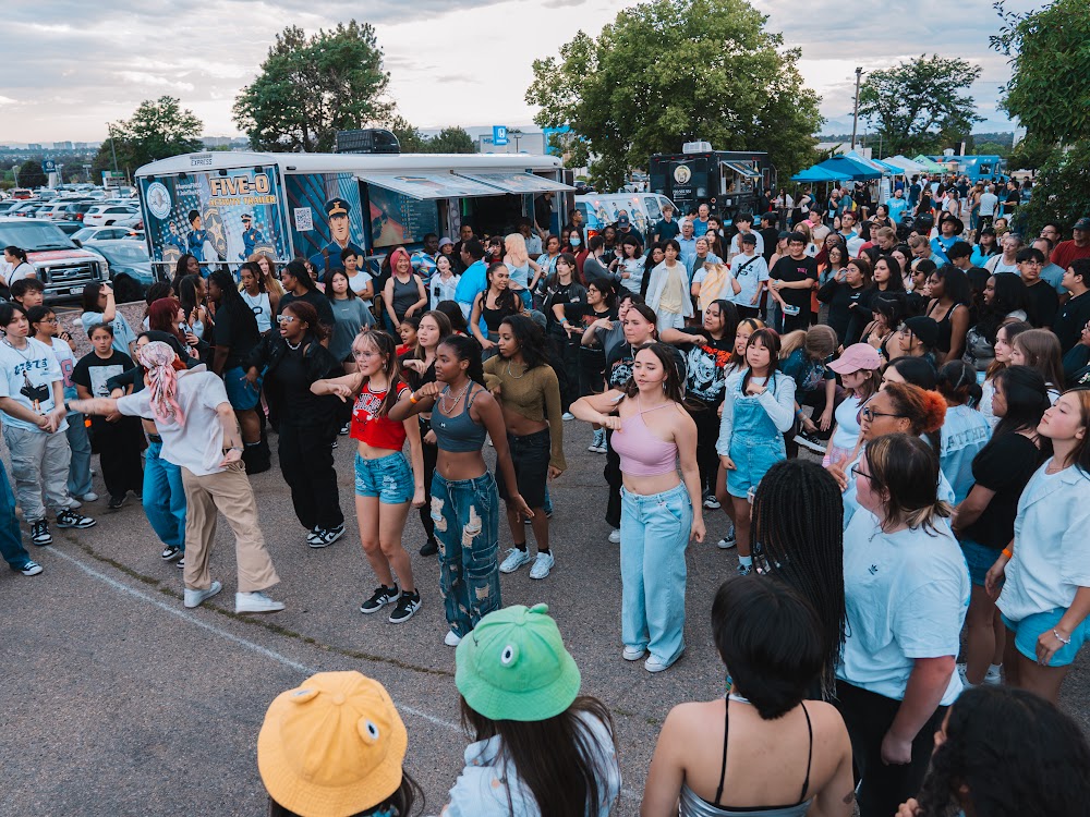 Crowd dancing at Havana Street Night Market