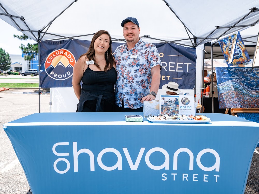 On Havana Street booth staffed at the night market
