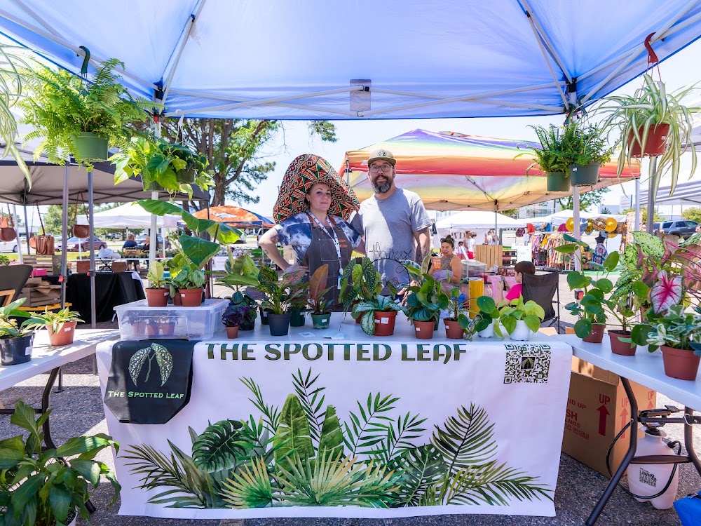 Plant vendor booth at a Bonfire vendor marketplace